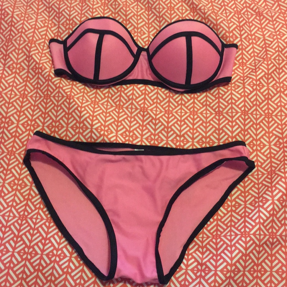 Hot pink swimsuit